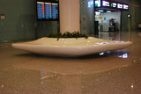 机场专用玻璃钢休闲椅花盆